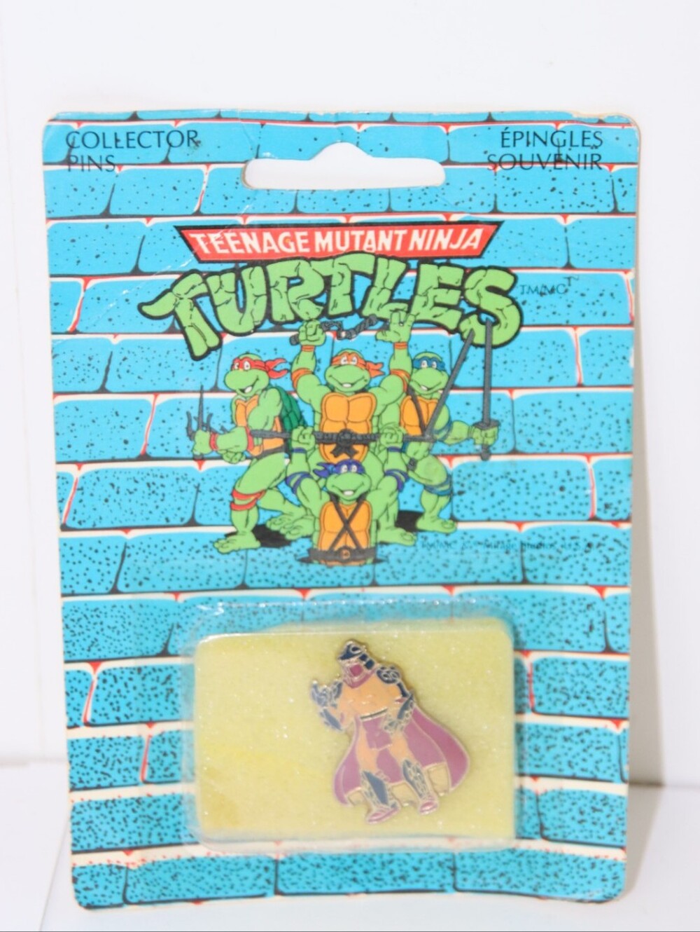 Teenage Mutant Ninja Turtles Enamel Pin - Purple Villain on Blue Card